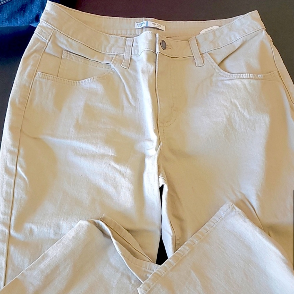 Tan Lee Capri Pants jean cream beige size 12M